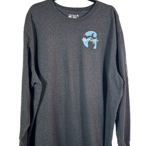 Carhartt Charcoal Long Sleeve Men’s Tee with Blue Michigan Logo, Size 2X